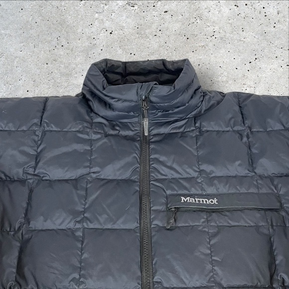Marmot Jacket Mens XL Black 700 Down Fill Quilted Puffer Warm Lightweight R1 - Picture 2 of 13